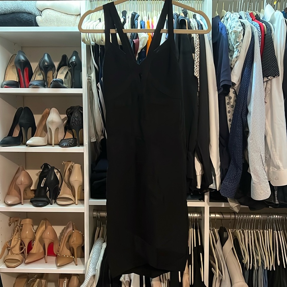 BEBE black bodycon dress S